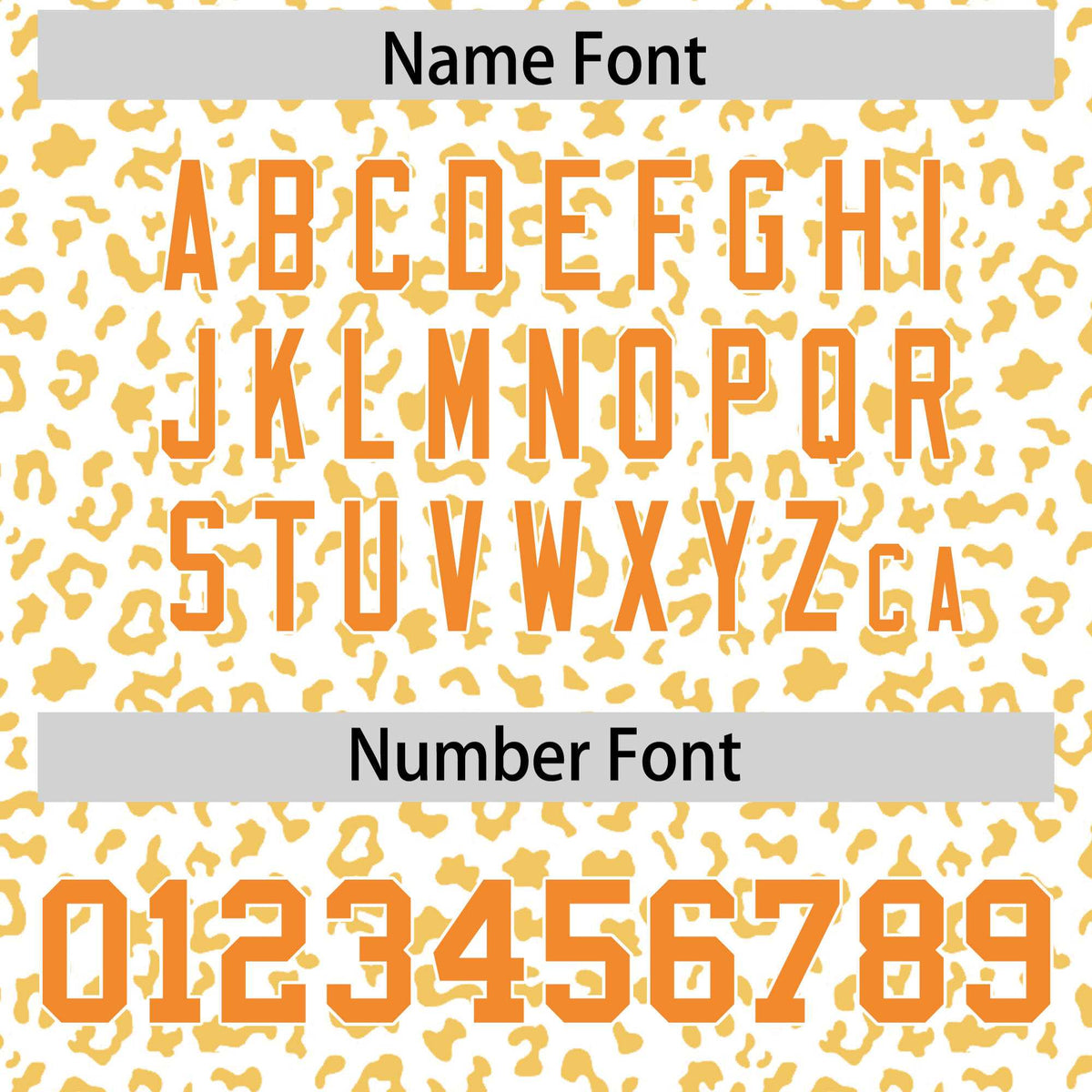 Custom White Orange Varsity Full-Zip Letterman Leopard Print Hoodie Jacket