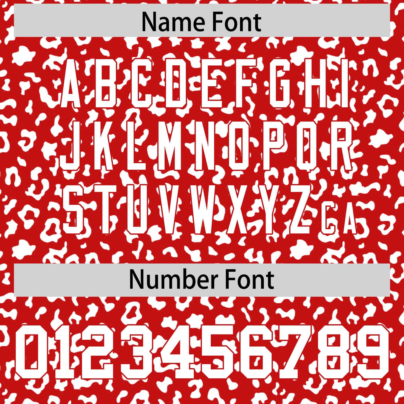 Custom Red White Varsity Full-Zip Letterman Leopard Print Hoodie Jacket