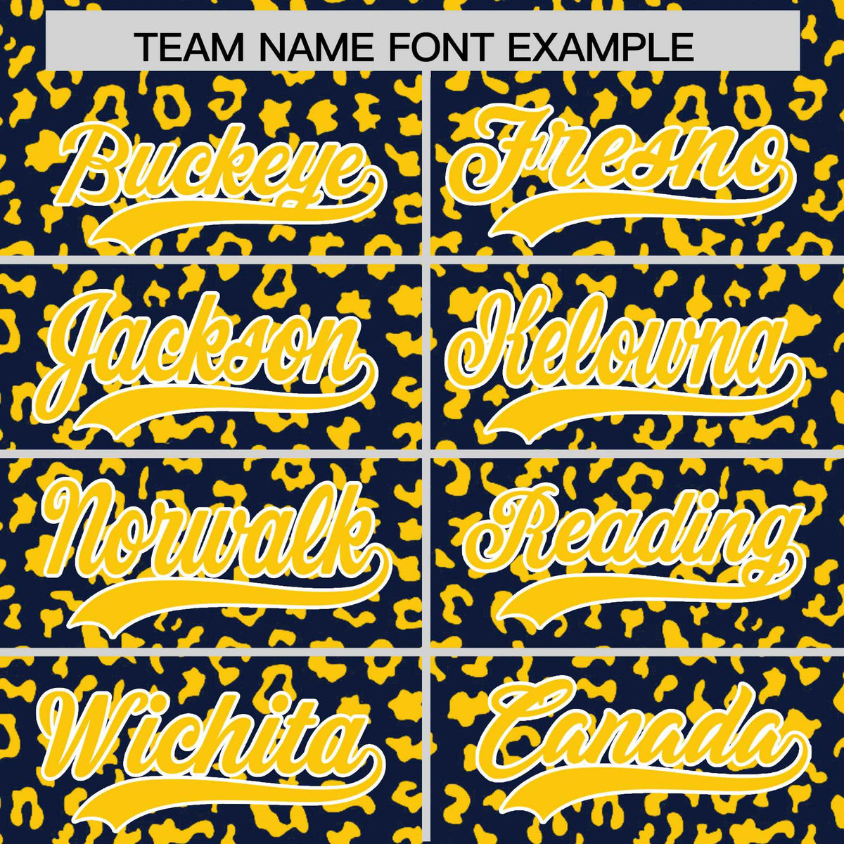 Custom Navy Gold Varsity Full-Zip Letterman Leopard Print Hoodie Jacket