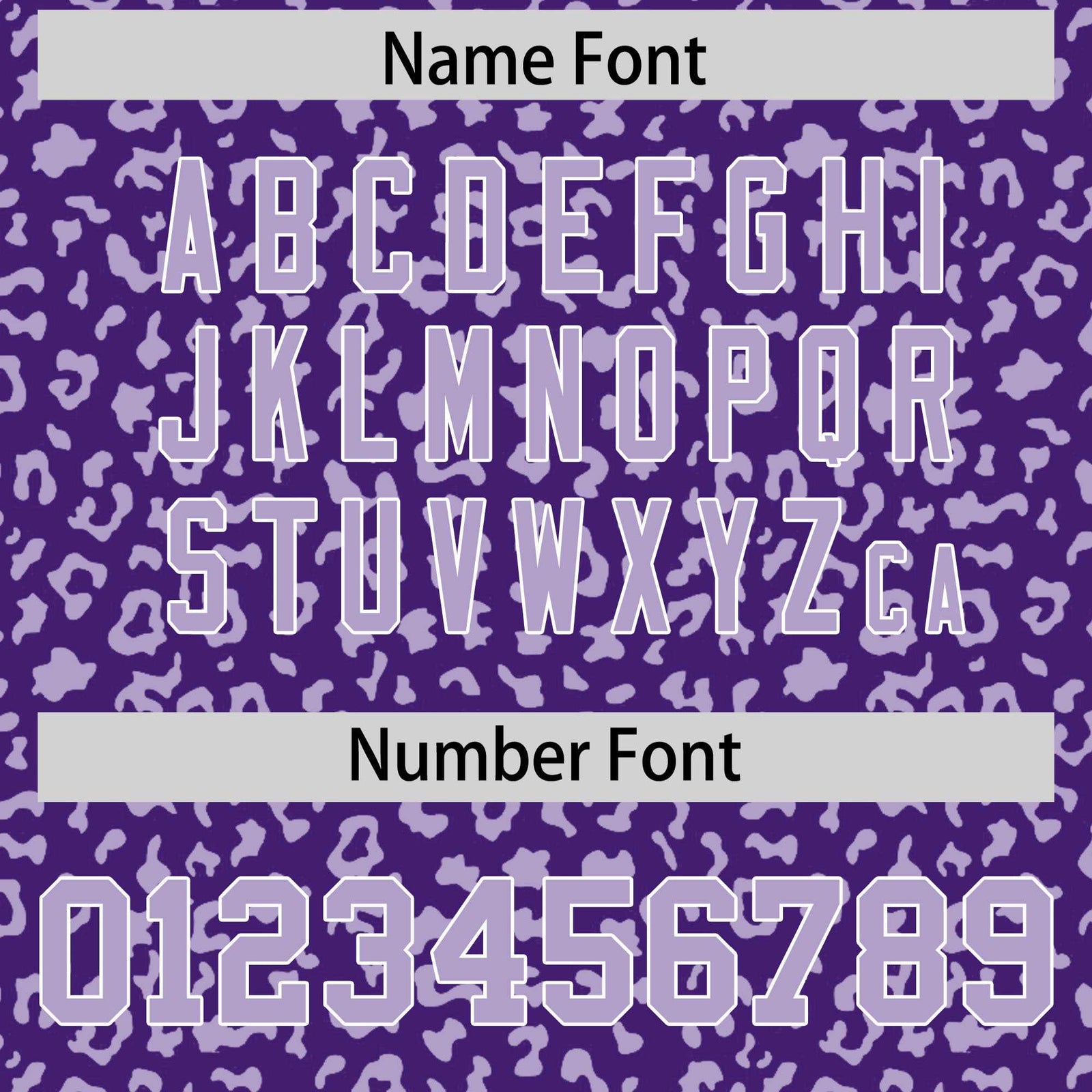 Custom White Purple Varsity Full-Zip Letterman Leopard Print Hoodie Jacket