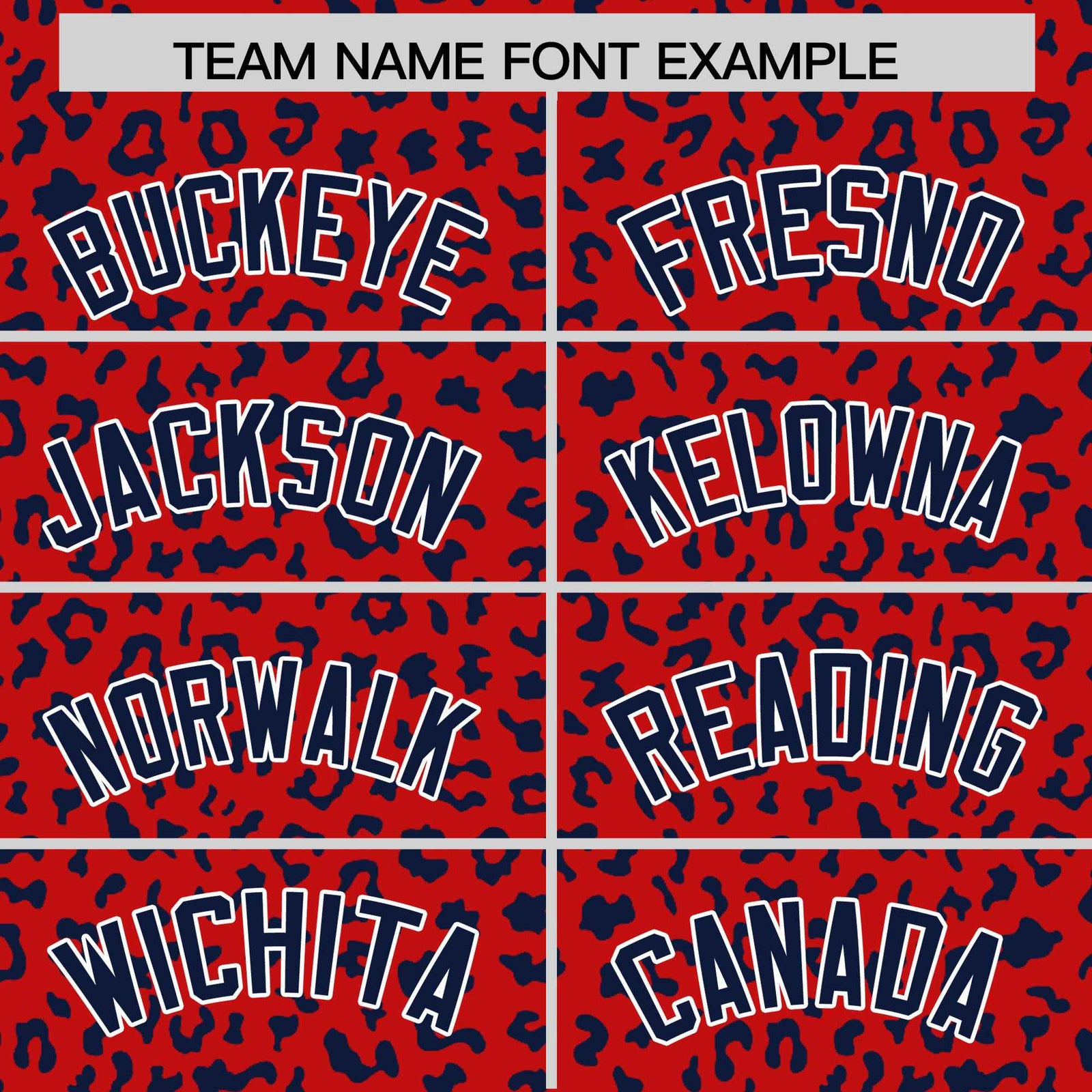 Custom Red Navy Varsity Full-Zip Letterman Leopard Print Hoodie Jacket