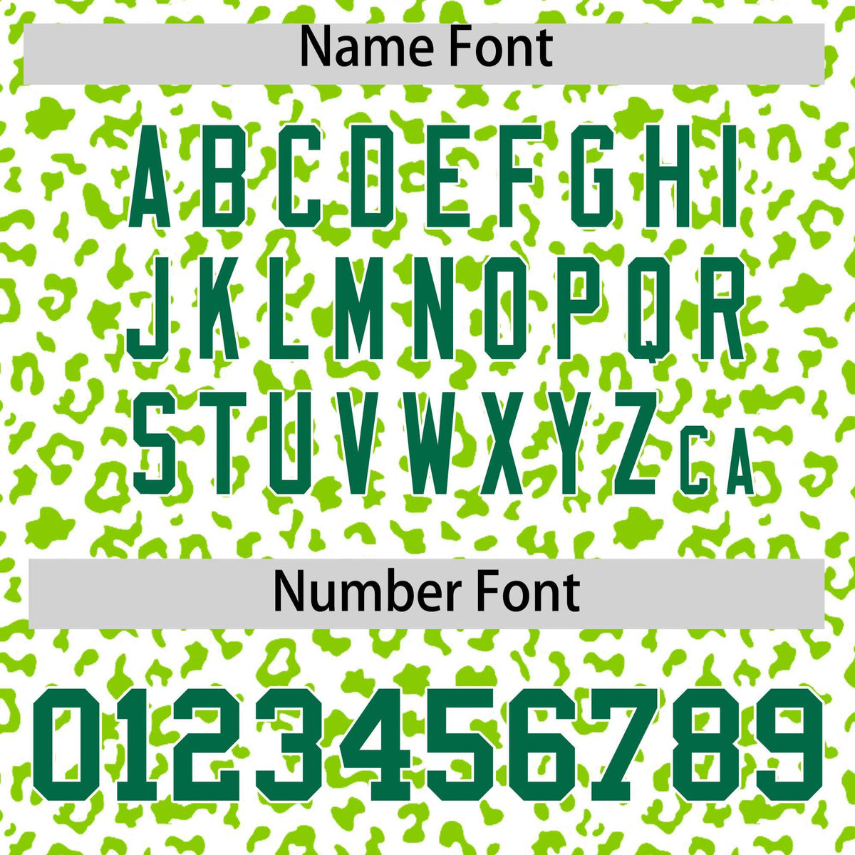 Custom Neon Green Green Varsity Full-Zip Letterman Leopard Print Hoodie Jacket