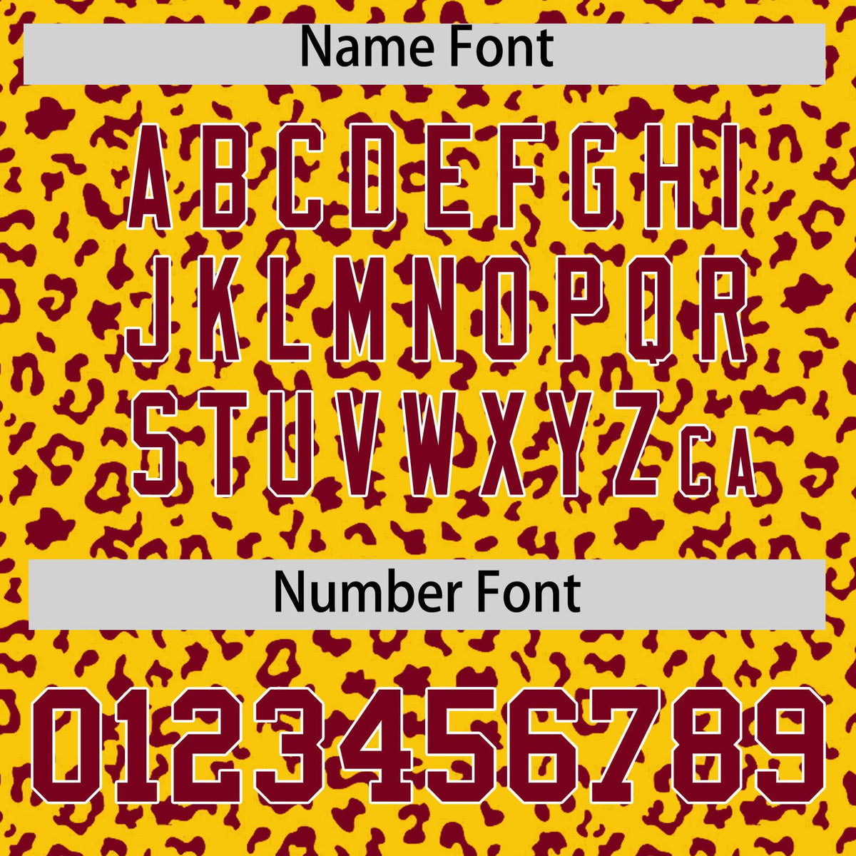 Custom Royal Orange Varsity Full-Zip Letterman Leopard Print Hoodie Jacket