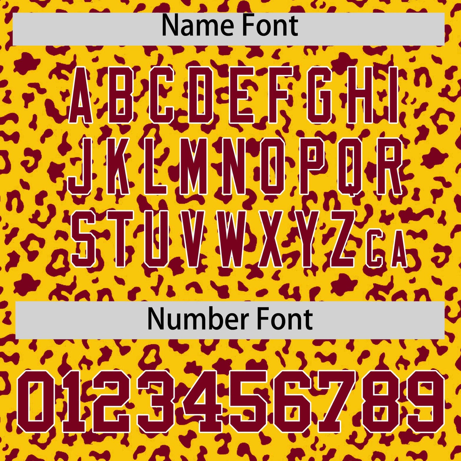 Custom Royal Orange Varsity Full-Zip Letterman Leopard Print Hoodie Jacket