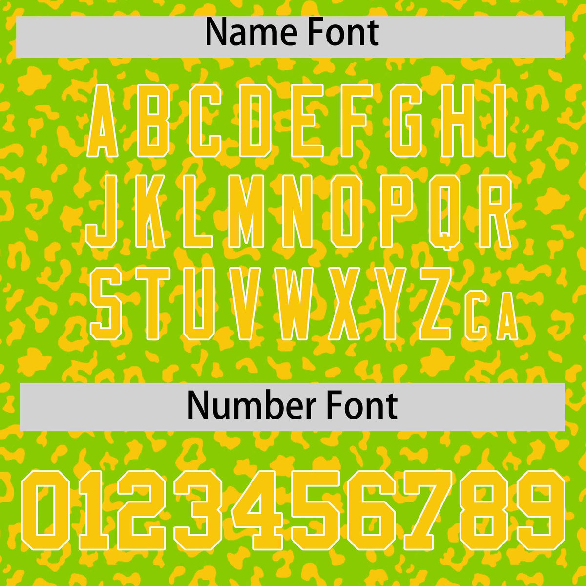 Custom Neon Green Gold Varsity Full-Zip Letterman Leopard Print Hoodie Jacket