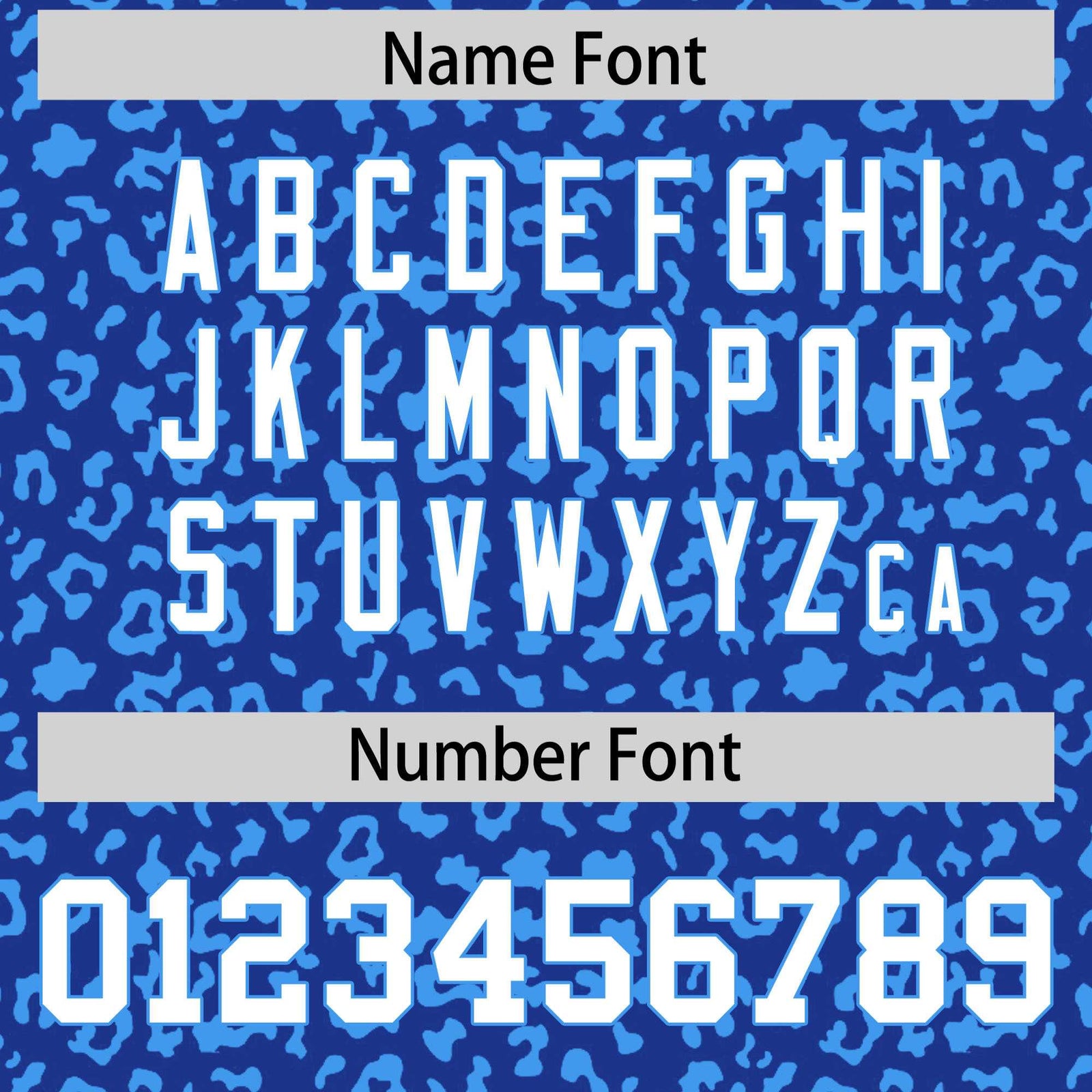 Custom Royal Powder Blue Varsity Full-Zip Letterman Leopard Print Hoodie Jacket