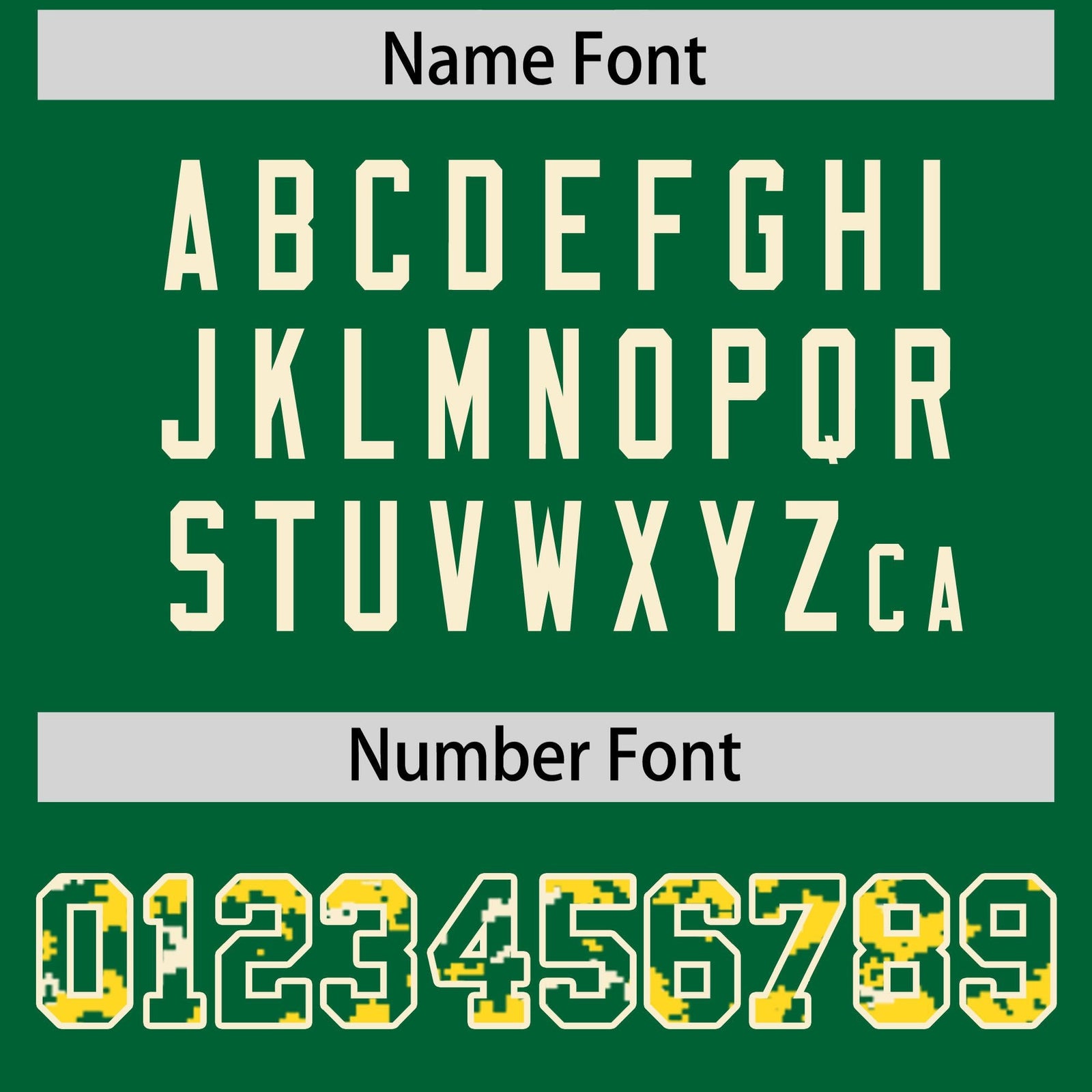 Custom Kelly Green Gold-Cream Raglan Sleeves Varsity Full-Snap Letterman Camo Hoodie Jacket