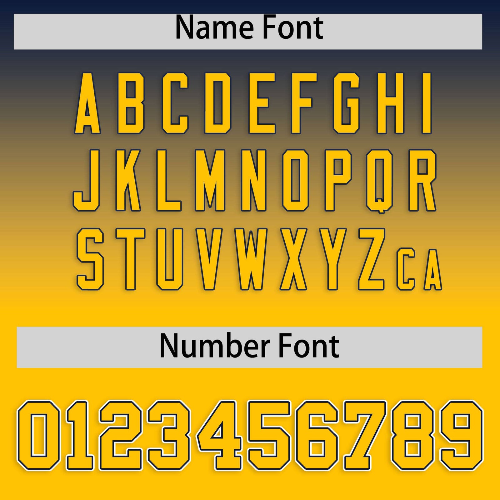 Custom Navy Yellow Varsity Full-Snap Letterman Gradient Hoodie Jacket