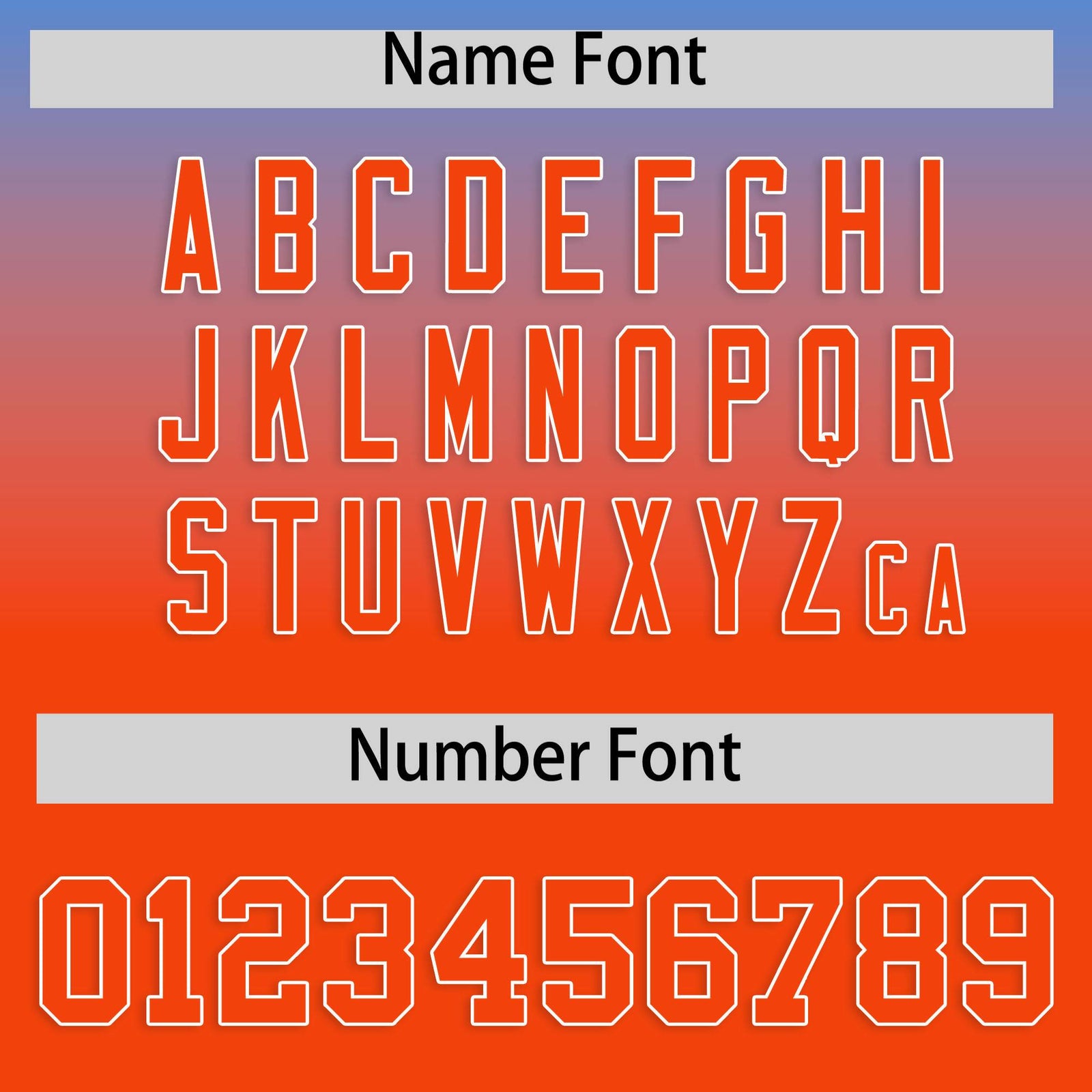 Custom Blue Orange Varsity Full-Snap Letterman Gradient Hoodie Jacket