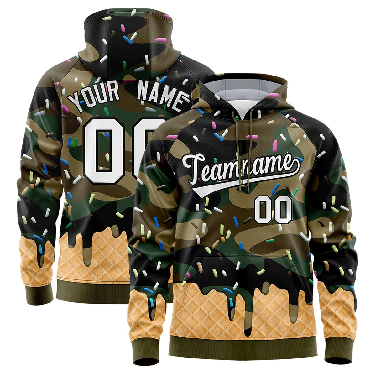 Custom American Flag Graffiti Pattern Fashion Hoodie Athletic Pullover Sweatshirt