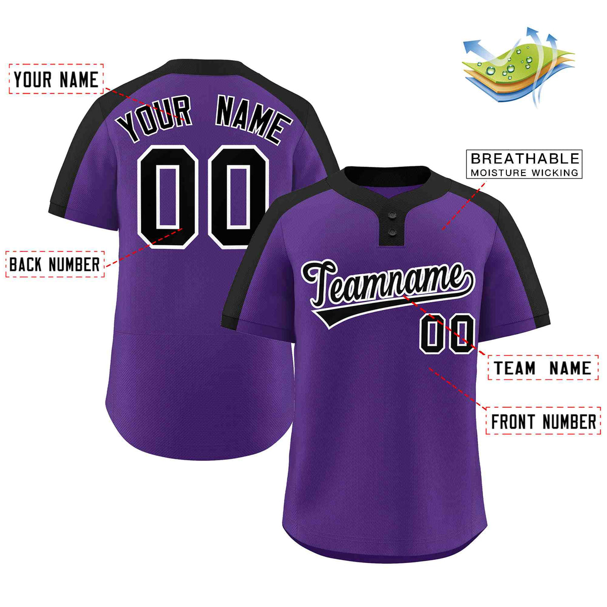 Purple Softball Jersey