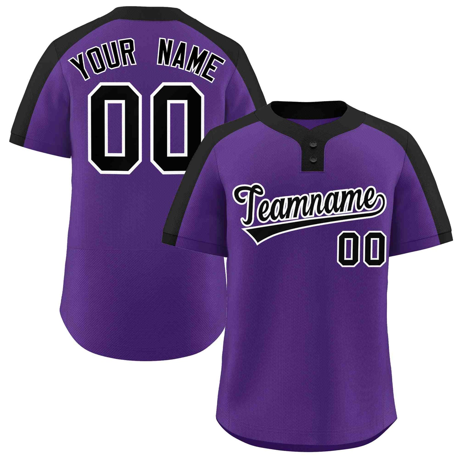 Black And Purple Softball Jersey