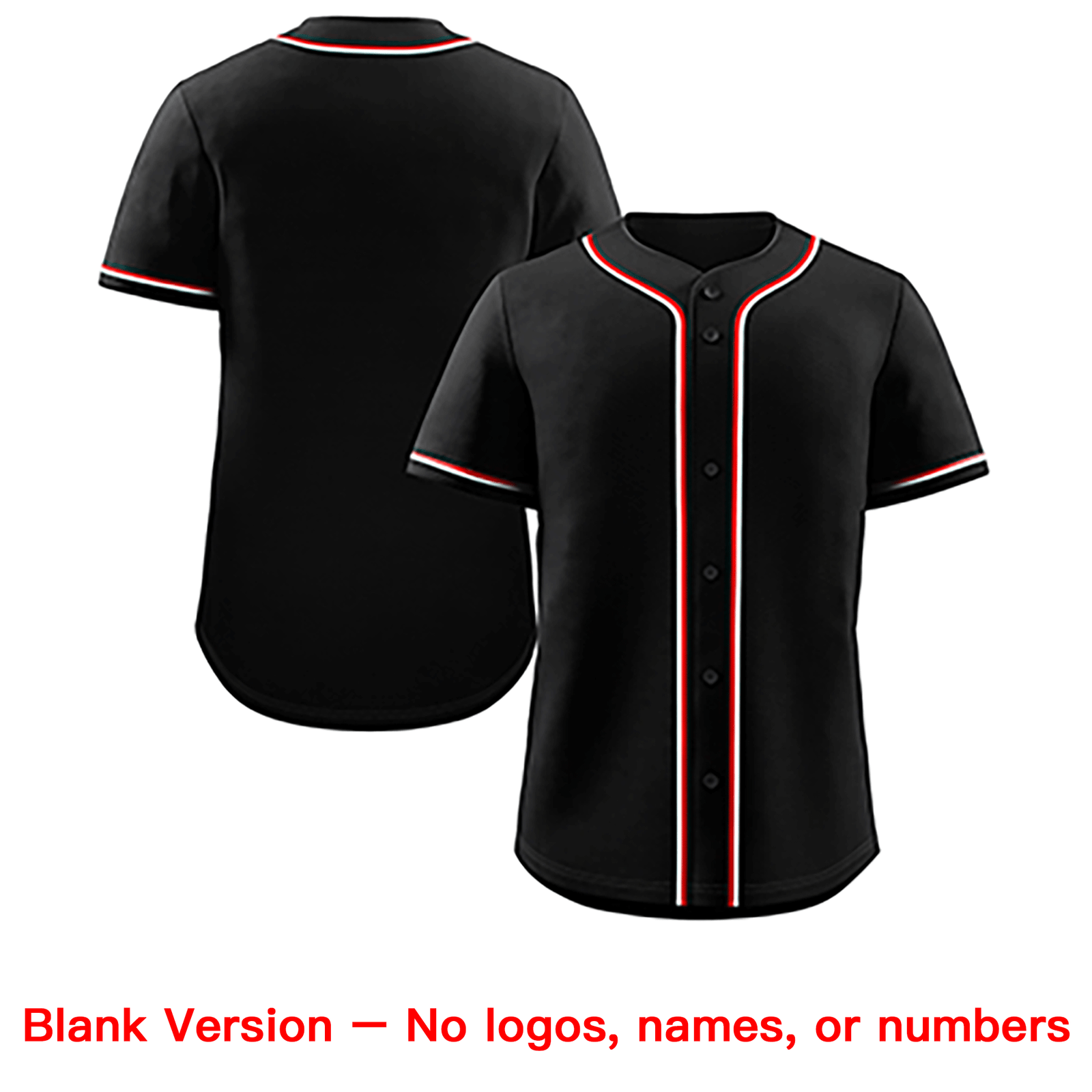 Custom Black Red-White Classic Style Authentic Baseball Jersey