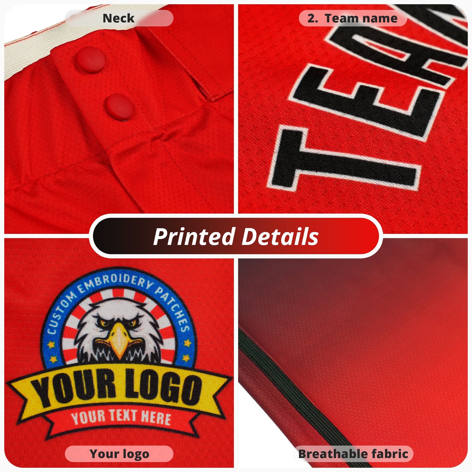 Custom Gray Black Red-Black Classic Fit Stretch Practice Knickers Baseball Pants