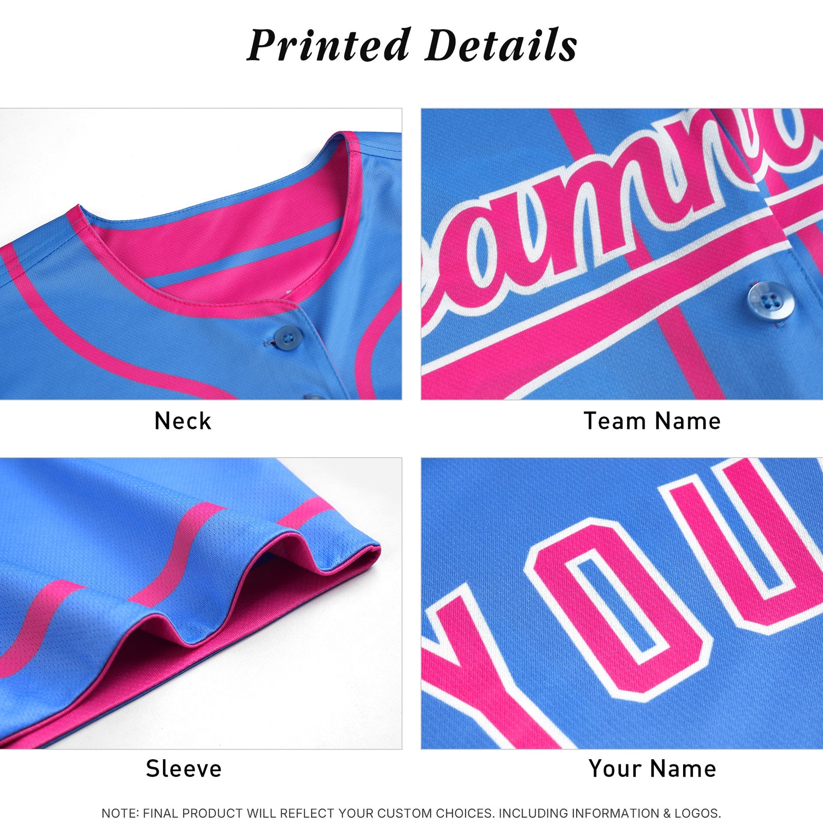 Custom Pink White Reversible Stripe Fashion Baseball Jersey| KXKSHOP