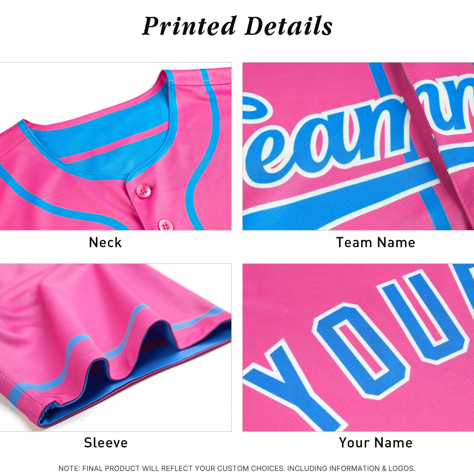 Custom Pink White Reversible Stripe Fashion Baseball Jersey| KXKSHOP