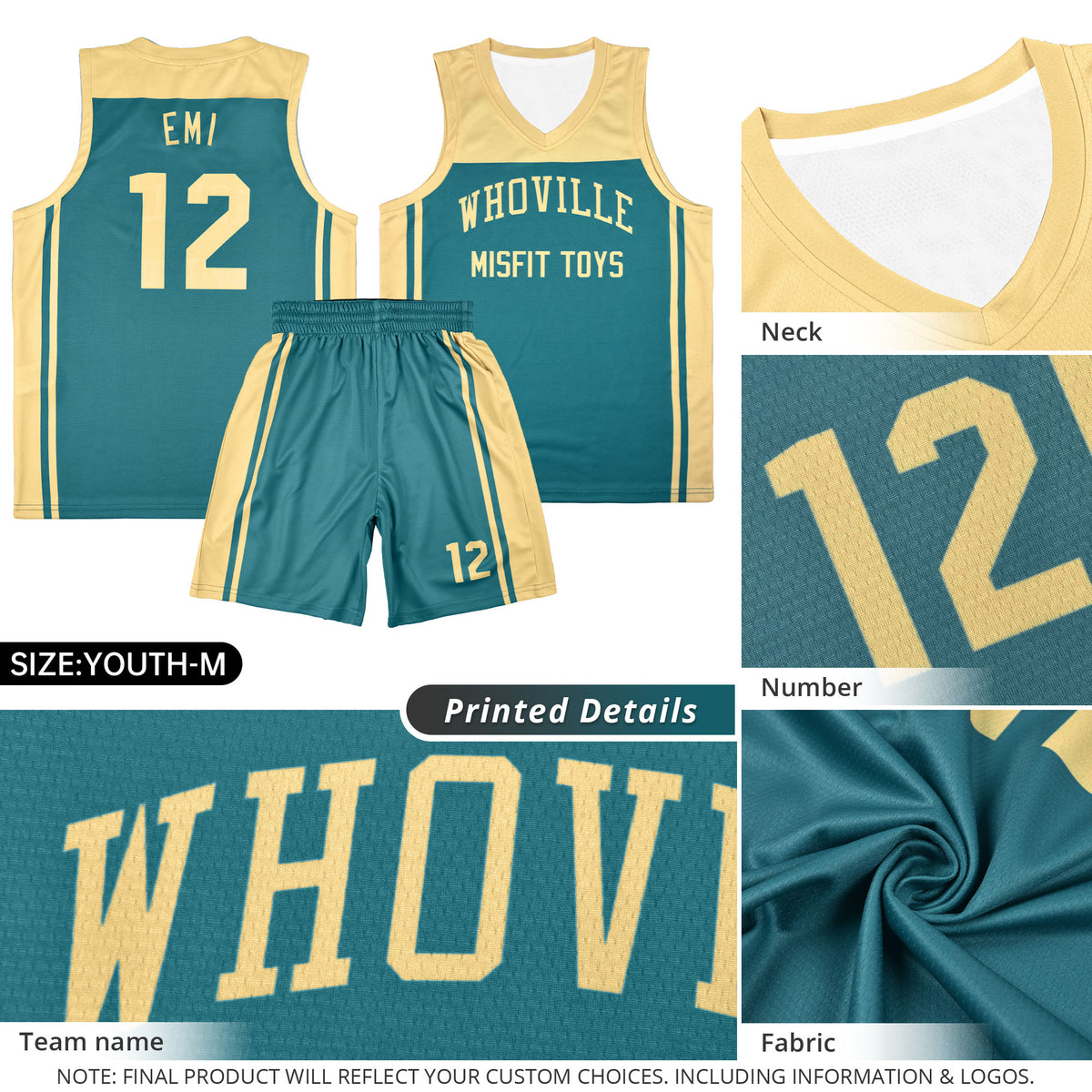 Custom Aqua Khaki Classic Sets Sports Uniform Basketball Jersey