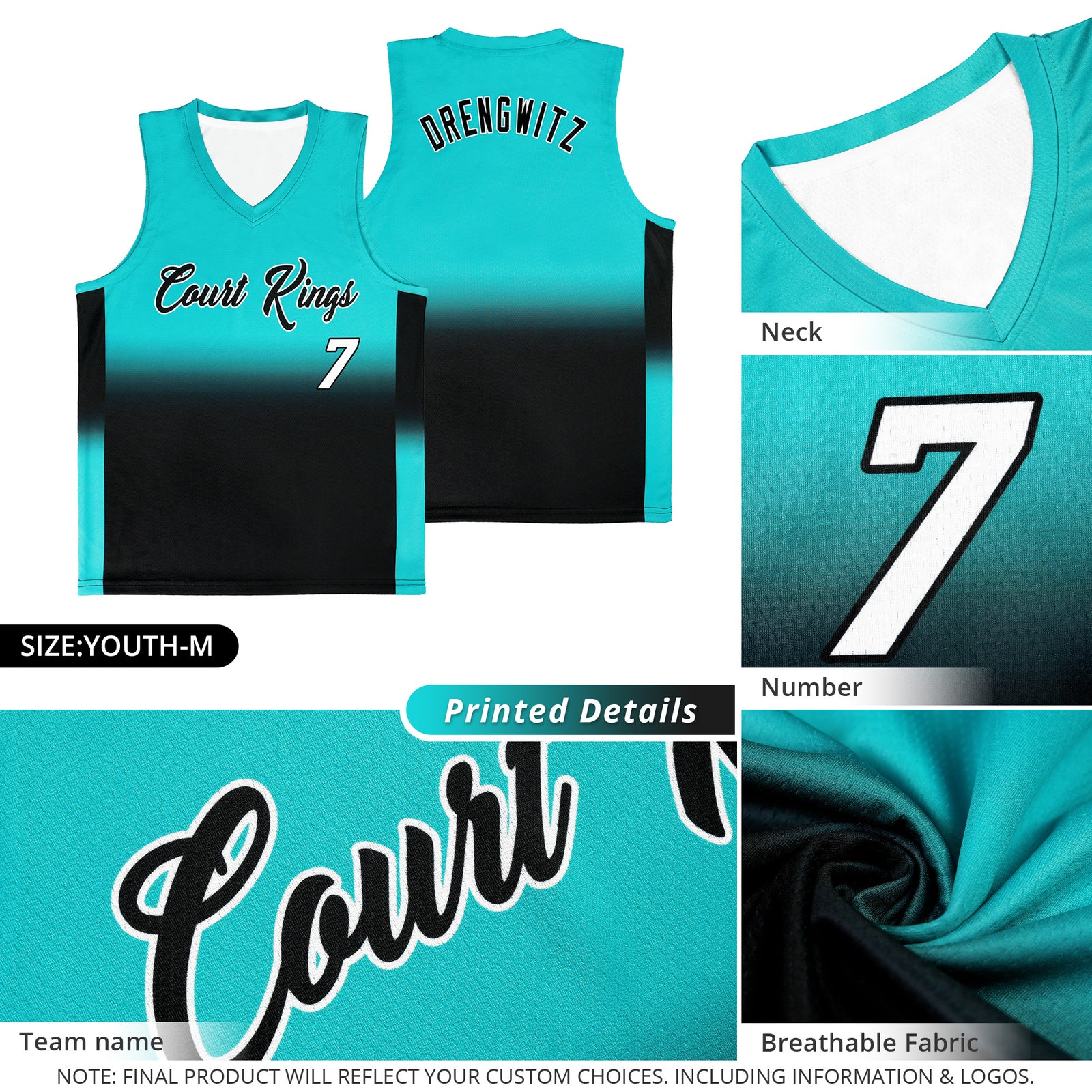 Custom Bright Green Black Gradient Fashion Sets Sports Uniform Basketball Jersey