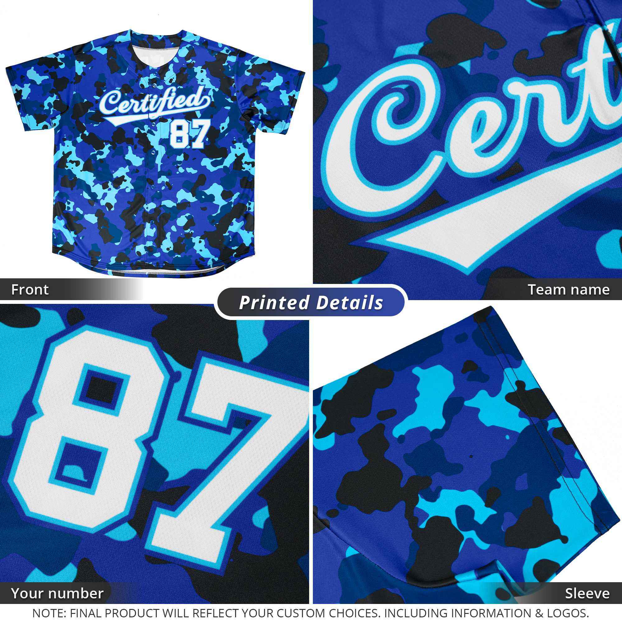 Custom Camo White Old Gold-Black Authentic Baseball Jersey