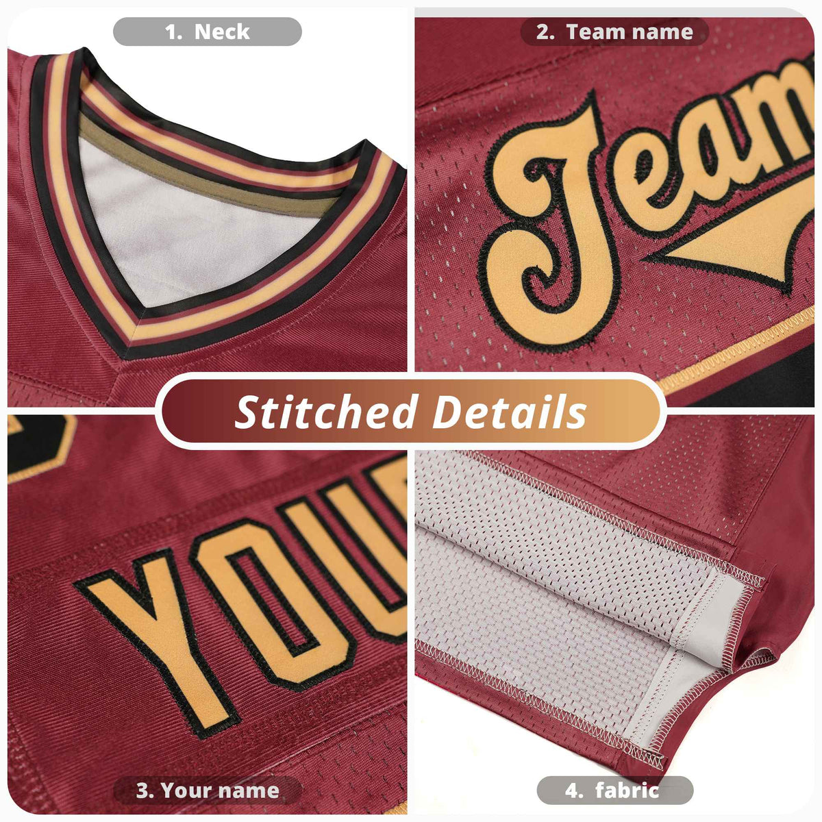 Custom Pink Personalized Classic Authentic Football Jersey