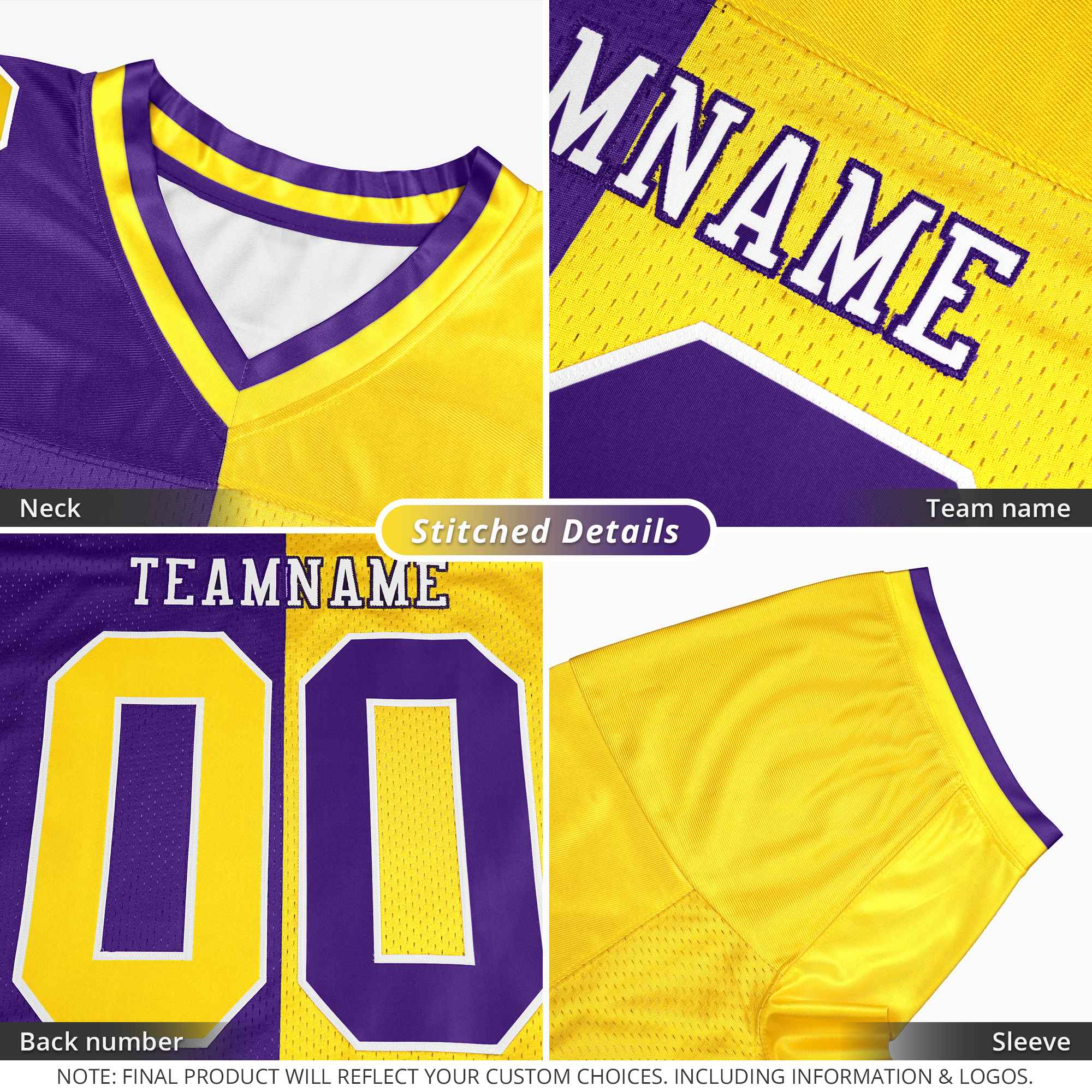 Custom Navy Neon Green Personalized Split Two Tone Design Authentic Football Jersey
