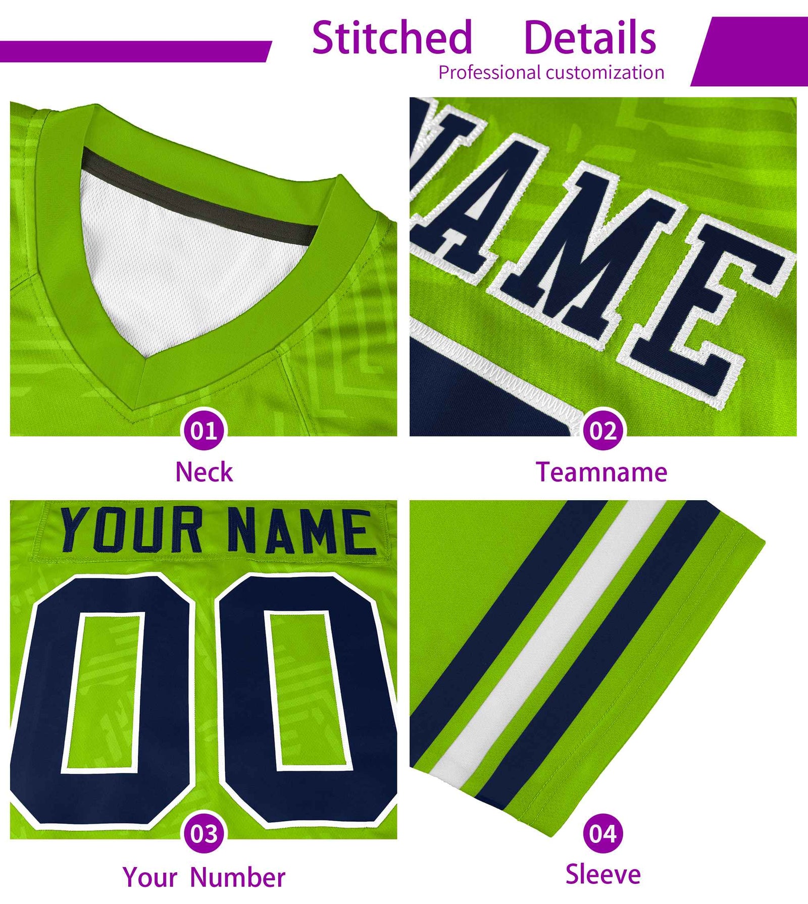 Custom Midnight Green White-Black Personalized Graffiti Line Design Authentic Football Jersey