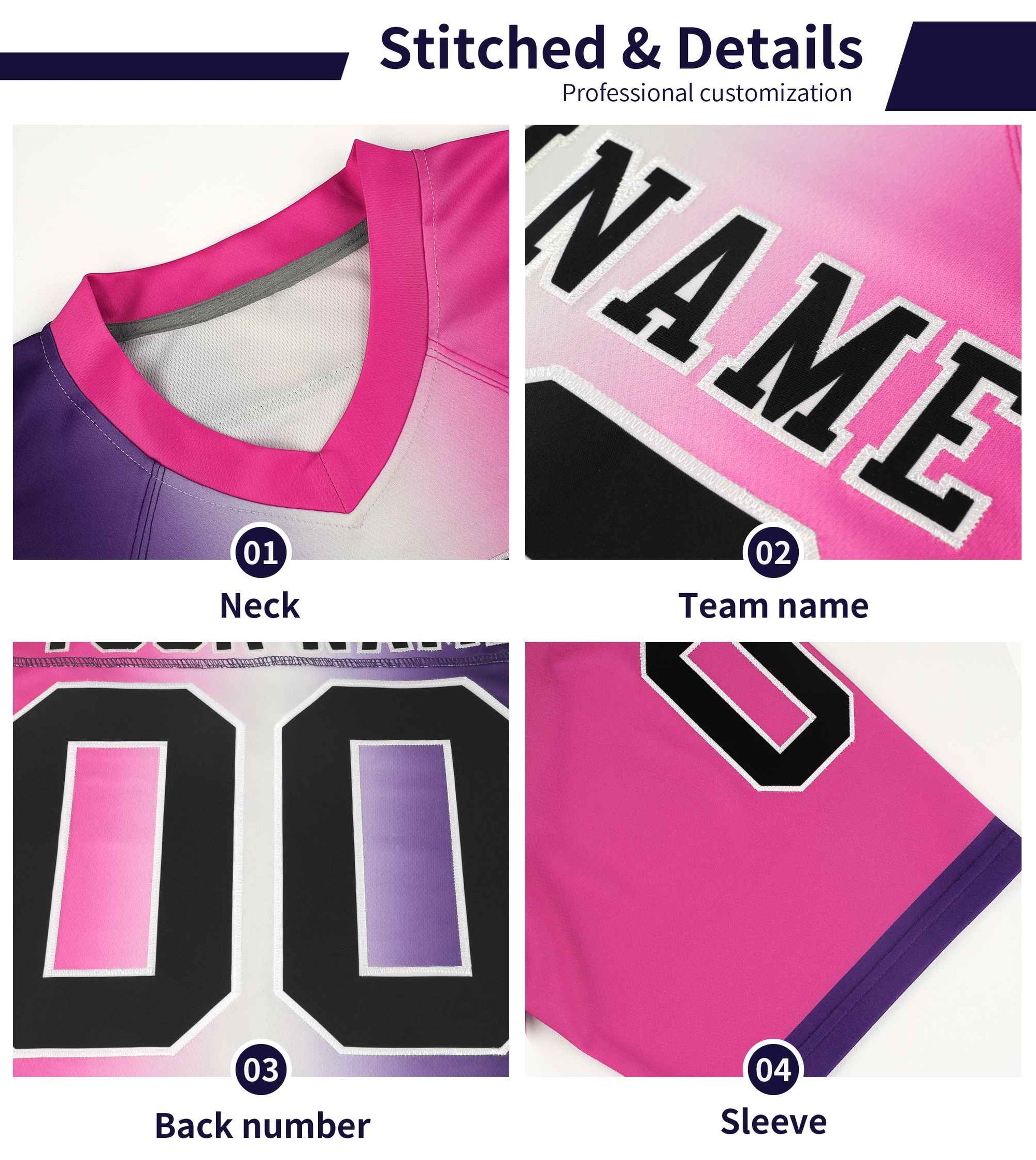 Custom Crimson White-Gold Personalized Gradient Fashion Authentic Football Jersey