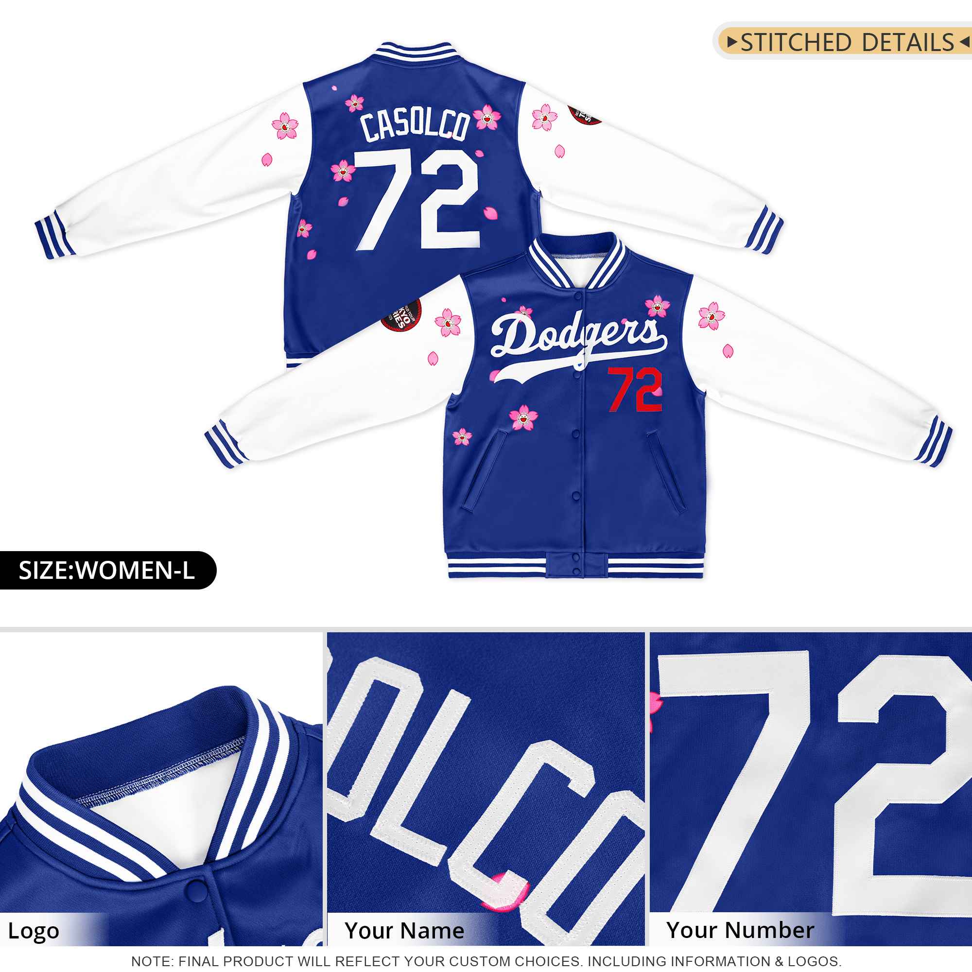 Custom Green White-Green Raglan Sleeves Varsity Full-Snap Letterman Jacket