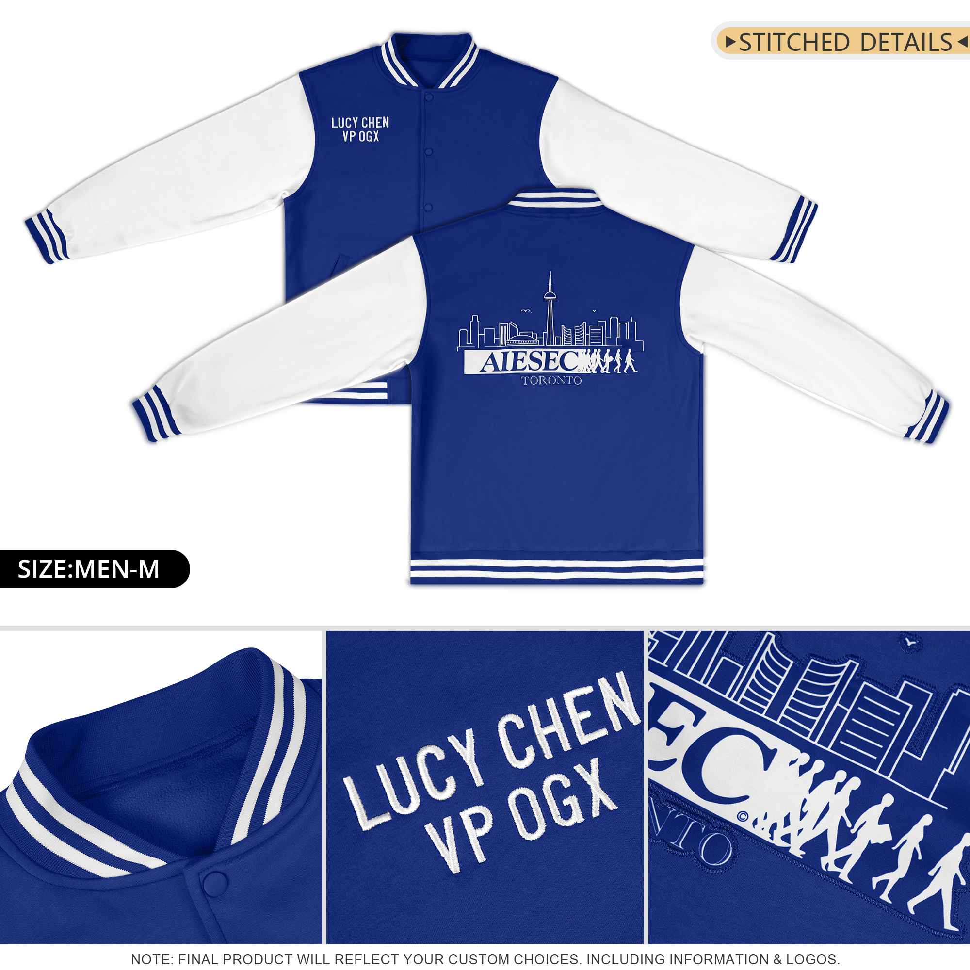 Custom Light Brown Gold-White Raglan Sleeves Varsity Full-Snap Letterman Jacket