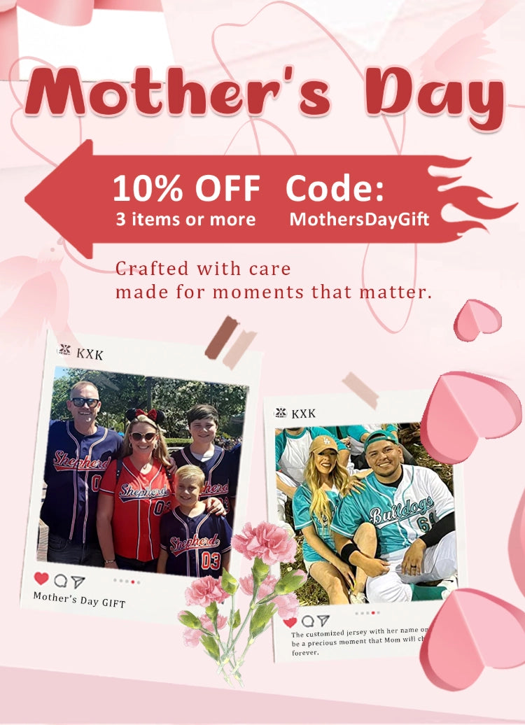 Customized sports jersey gift for Mother's Day