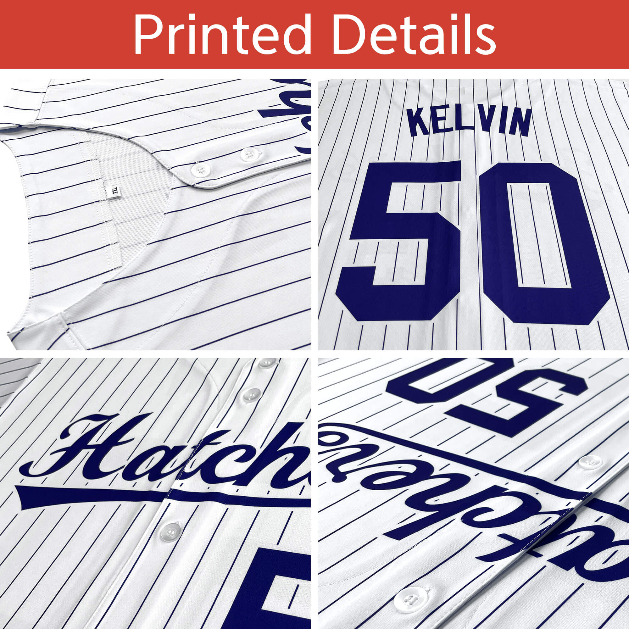 Custom Red Navy Gradient Stripe Fashion Authentic Two-Button Softball Jersey