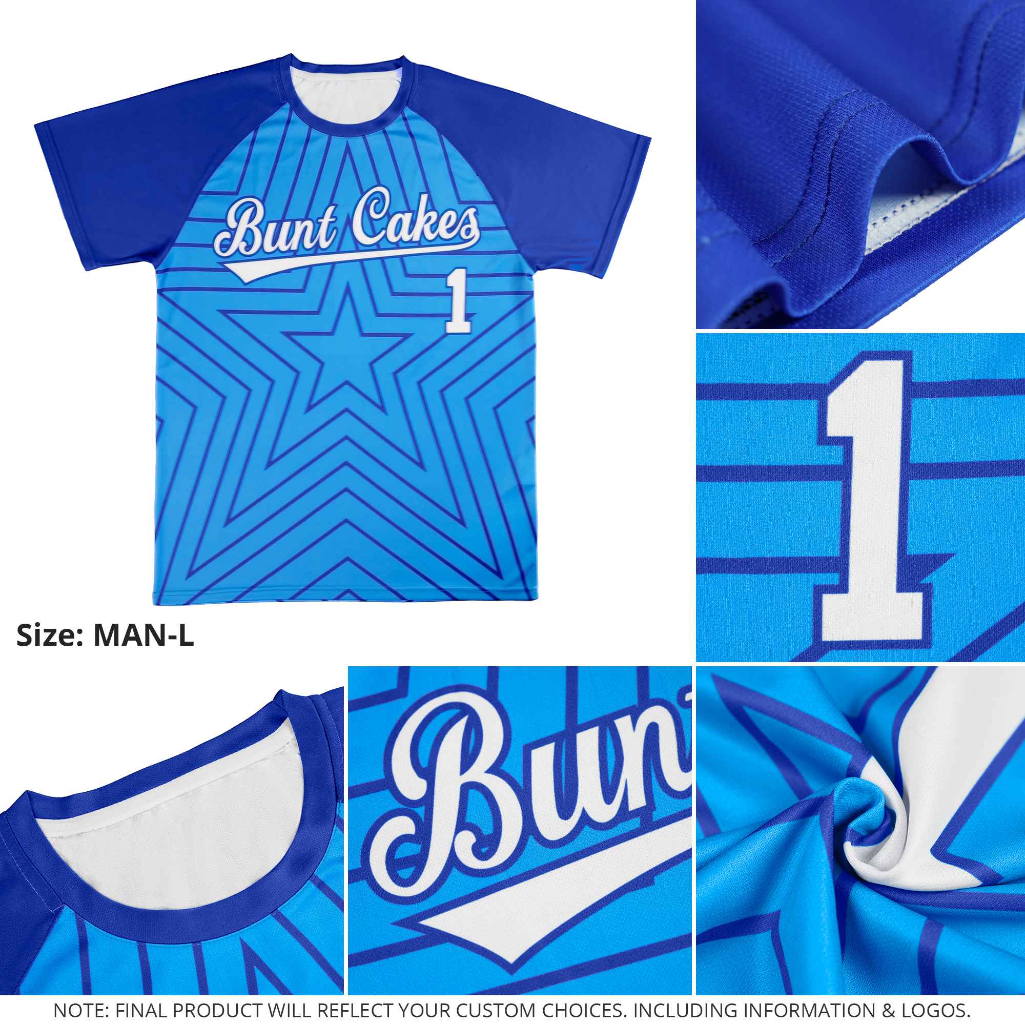 Custom Light Red Aqua Personalized Star Pattern Raglan Sleeves Performance T-Shirt