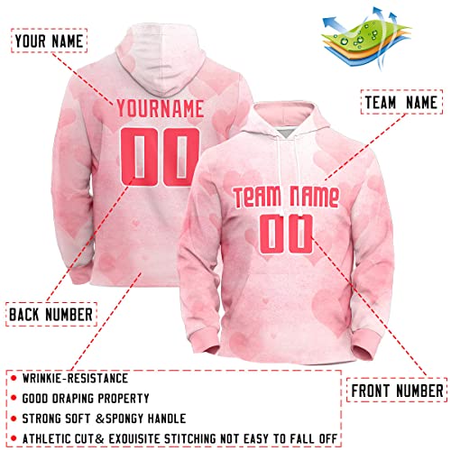 Custom Pink Graffiti Pattern Sports Pullover Sweatshirt Hoodie