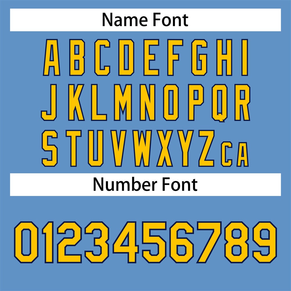 Custom Light Blue Yellow-Navy Classic Style Personalized Authentic Baseball Jersey