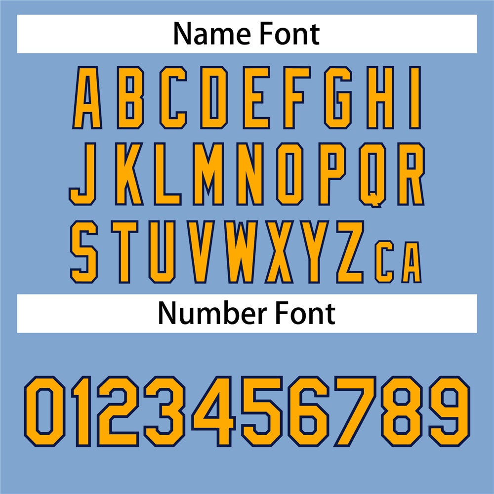 Custom Light Blue Yellow-Navy Classic Style Authentic Baseball Jersey