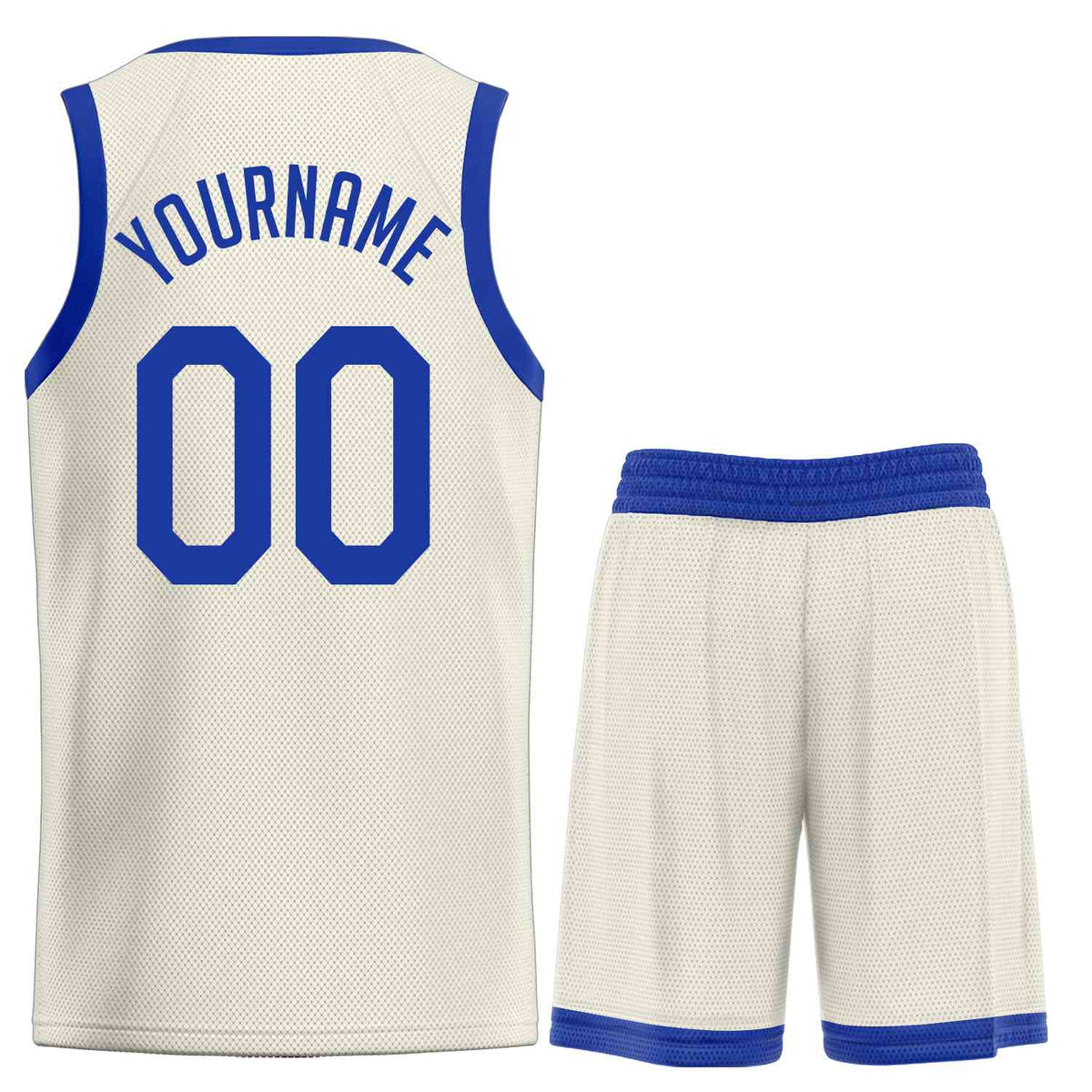 Custom Cream Royal Classic Sets Sports Uniform Basketball Jersey