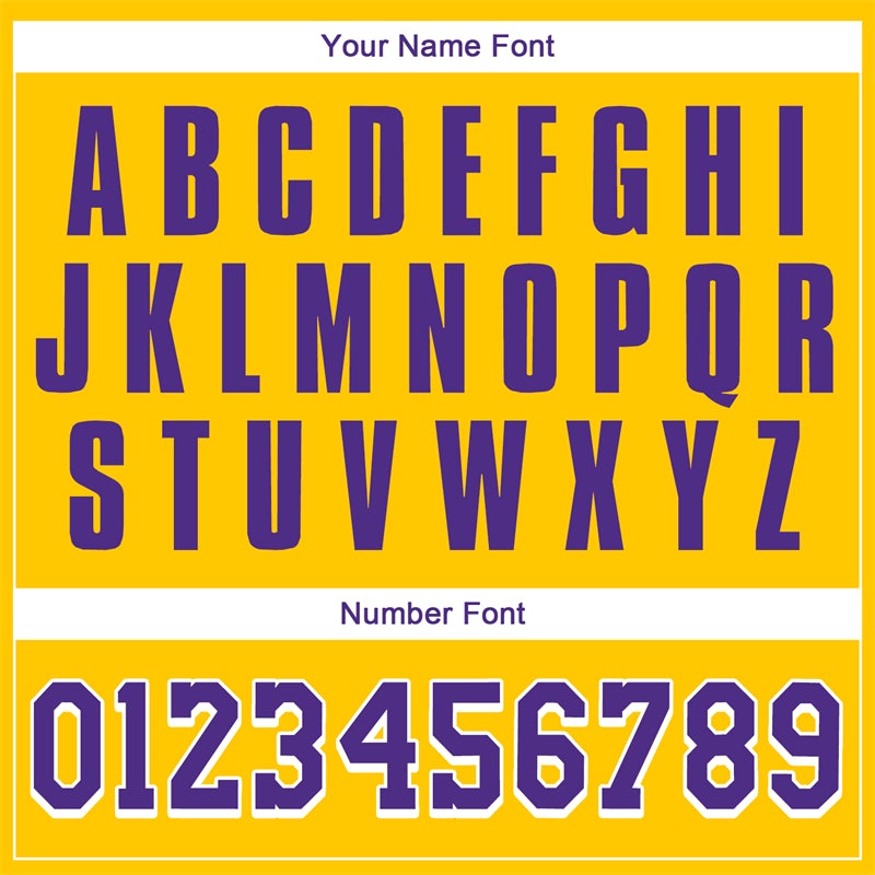 Custom Yellow Purple-White Classic Sets Basketball Jersey