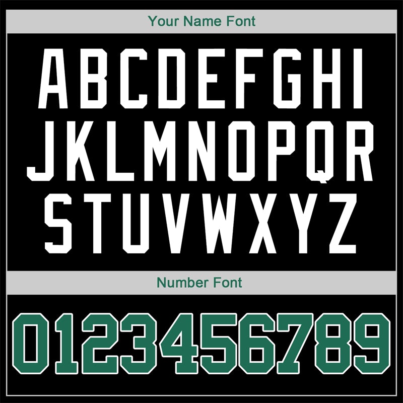 Custom Black Kelly Green Classic Sets Basketball Jersey