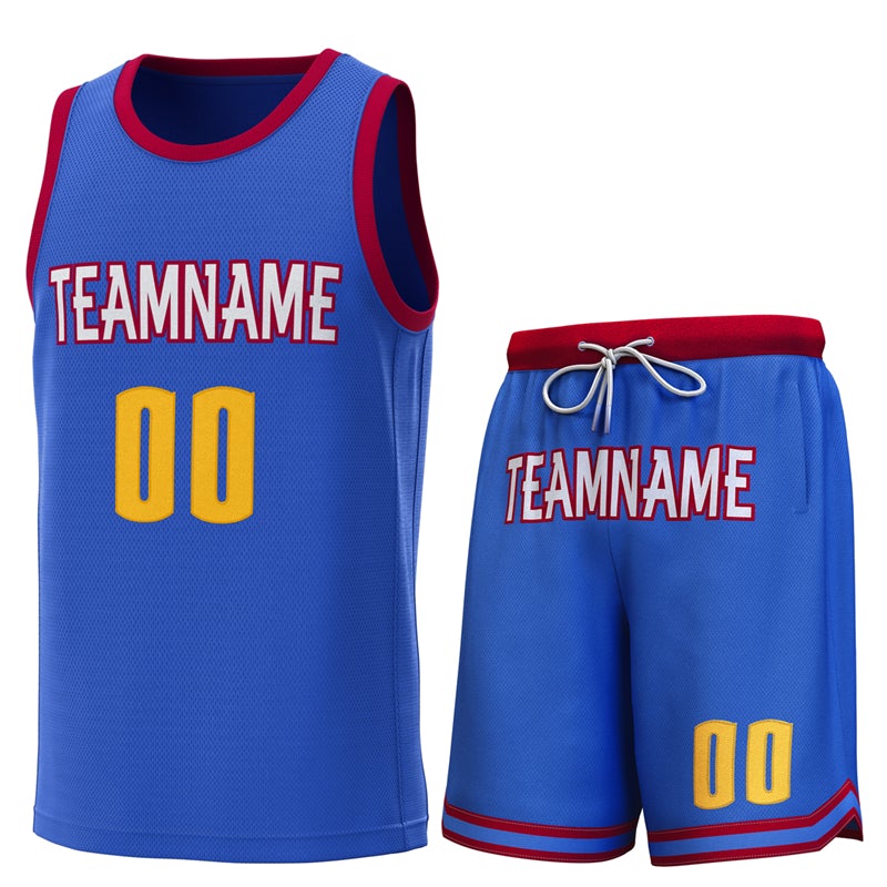 Custom Royal Crimson Classic Sets Basketball Jersey