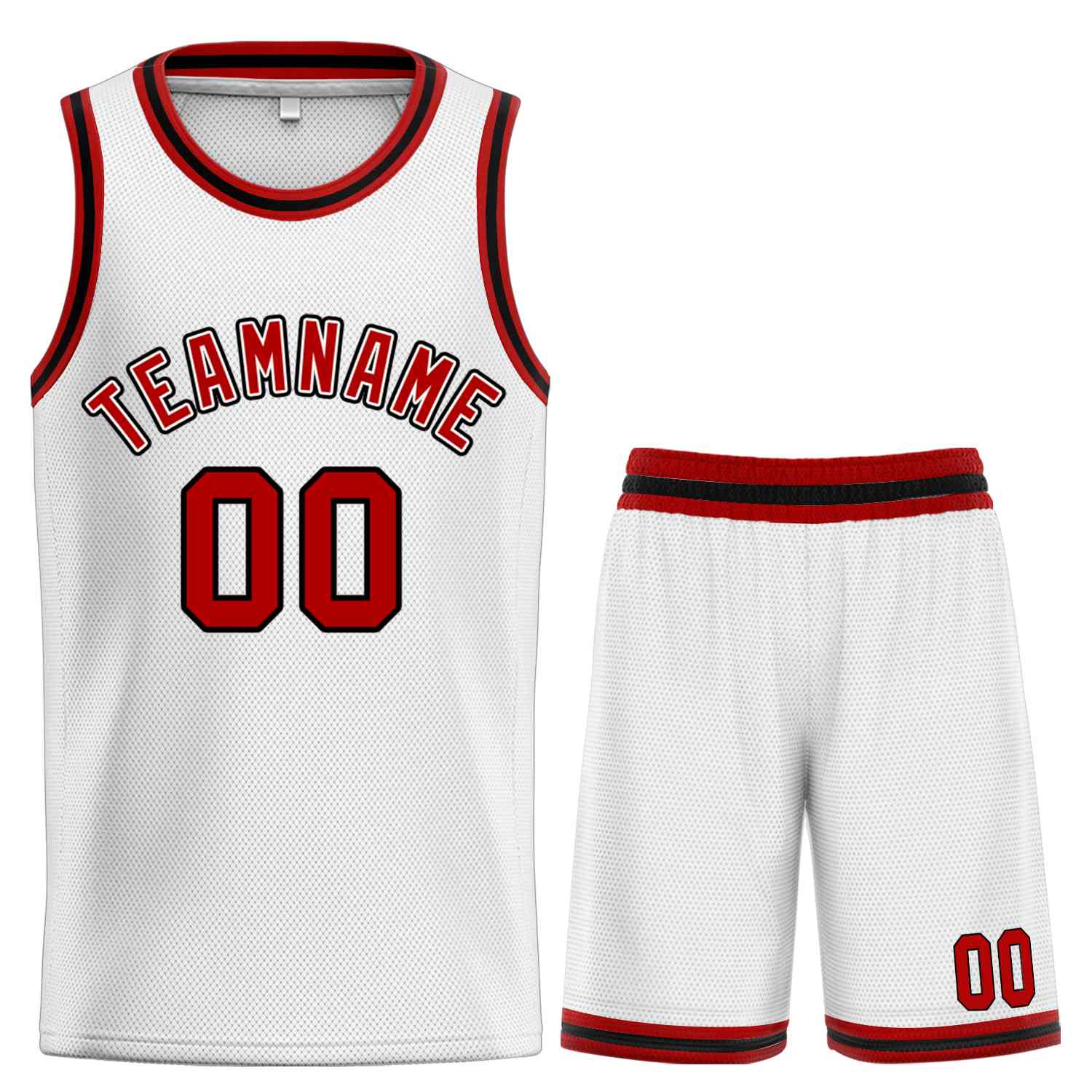 Custom White Maroon-Black Classic Sets Curved Basketball Jersey