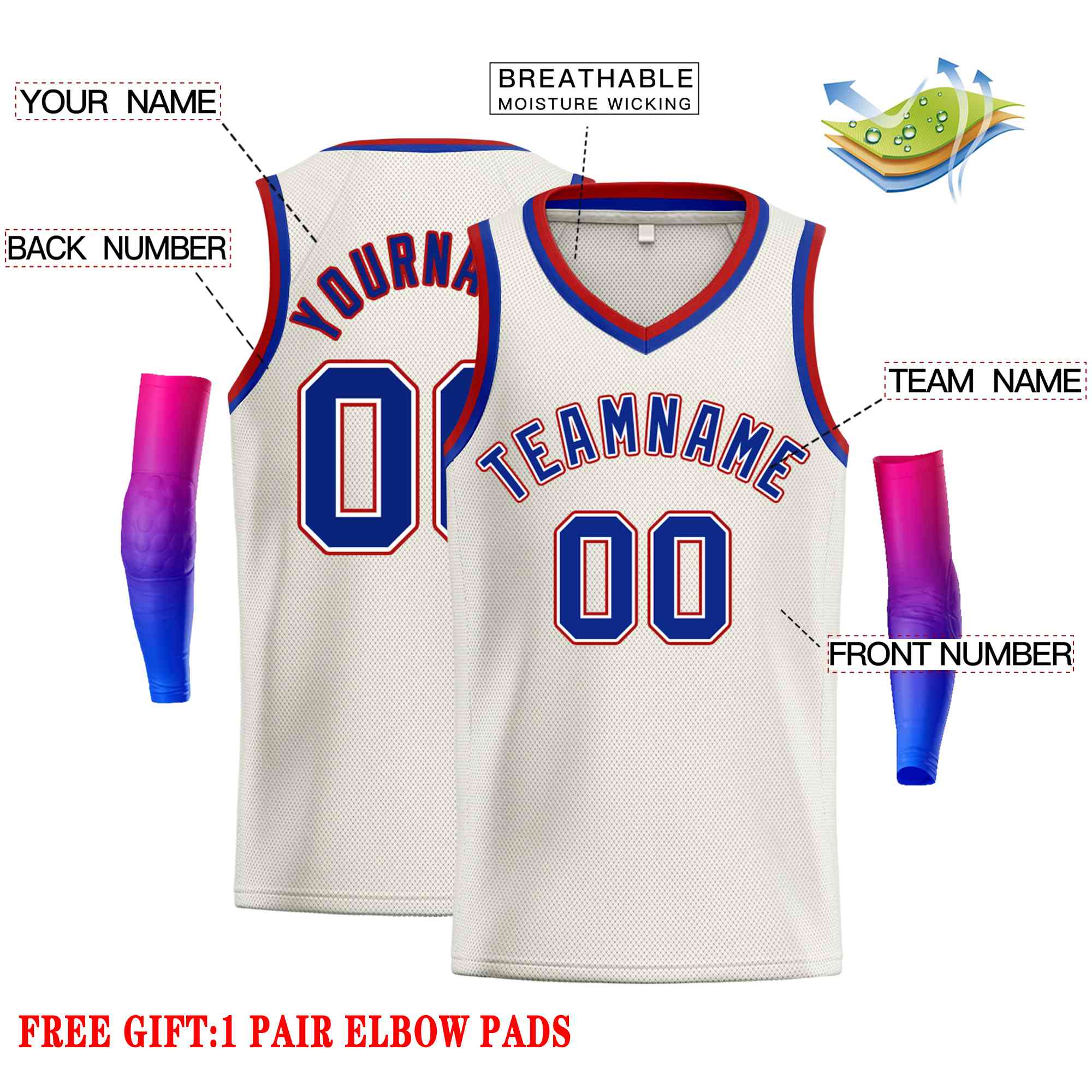Custom Cream Royal-Maroon Classic Tops Men Casual Basketball Jersey