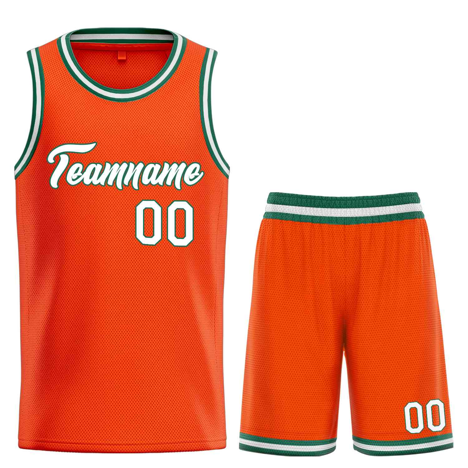 Custom Orange White-Green Heal Sports Uniform Classic Sets Basketball Jersey