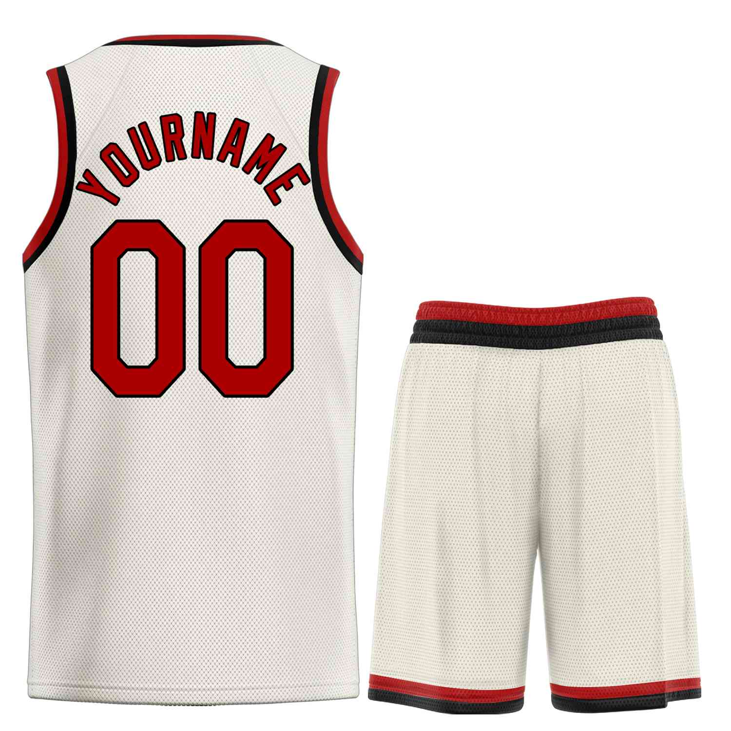 Custom Cream Red-Black Heal Sports Uniform Classic Sets Basketball Jersey