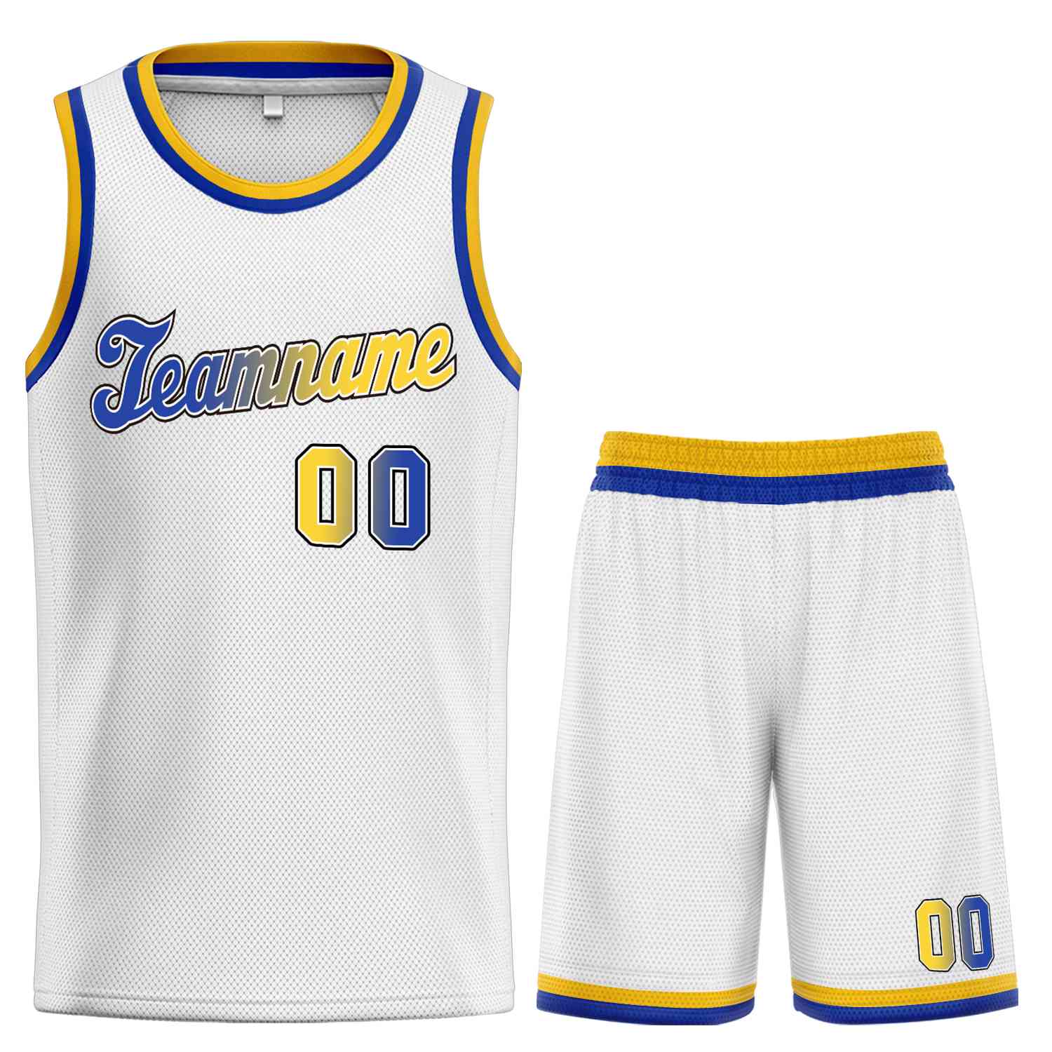 Custom White Royal-Black Classic Sets Sports Uniform Basketball Jersey