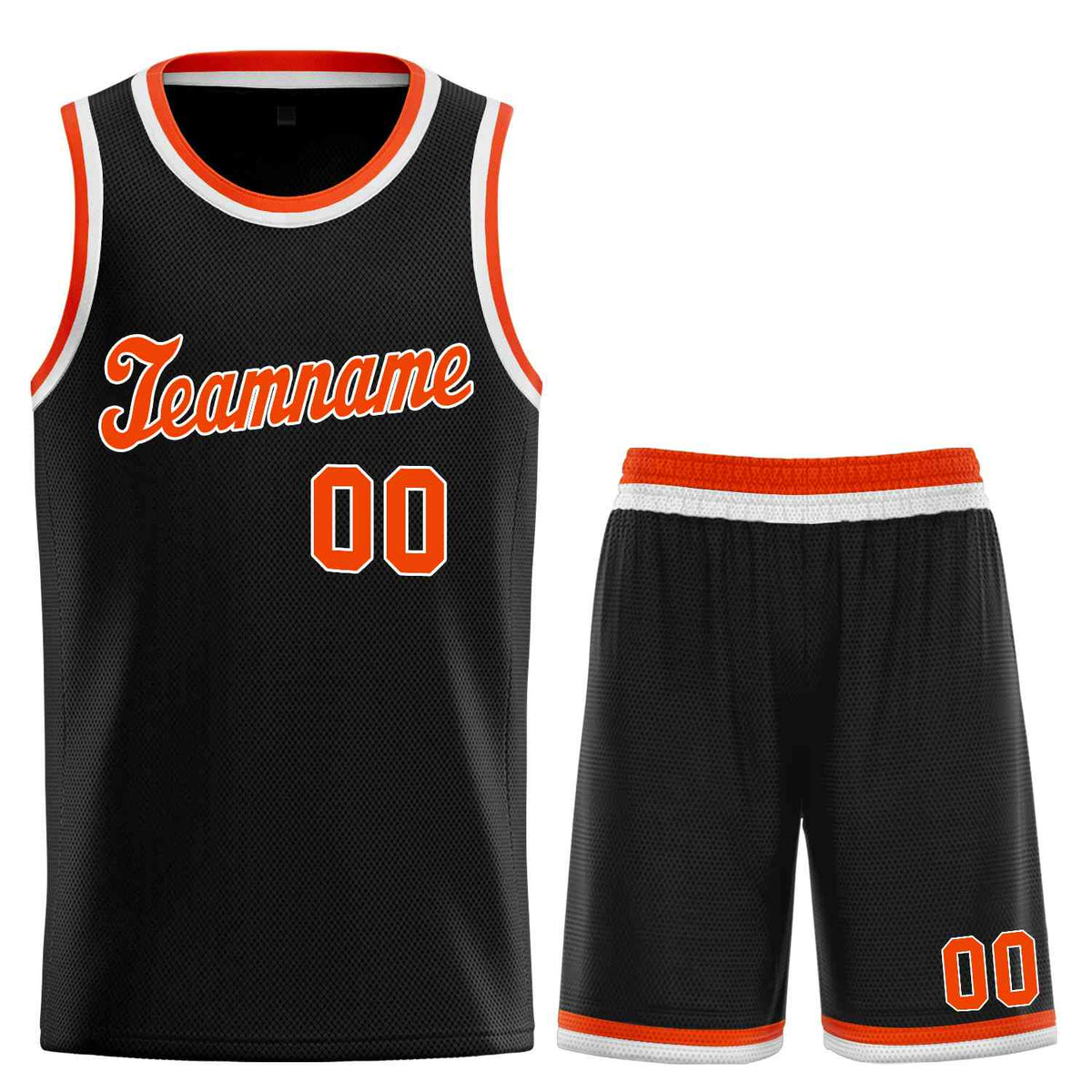 Custom Black Orange-White Classic Sets Sports Uniform Basketball Jersey