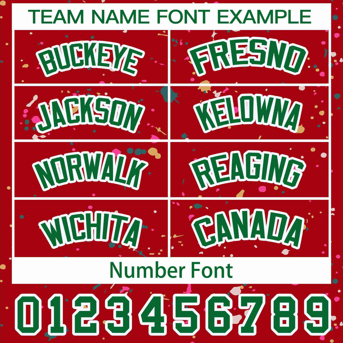 Custom Red Kelly Green Personalized Splash Graffiti Pattern Dog Jersey