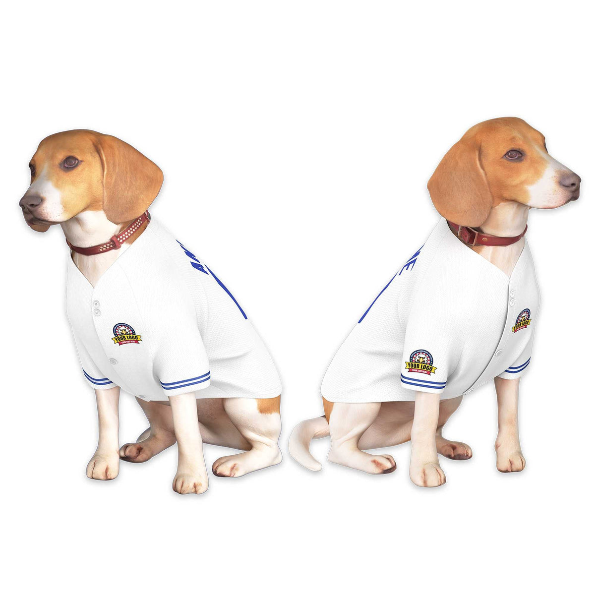 Custom White Royal Classic Style Dog Jersey