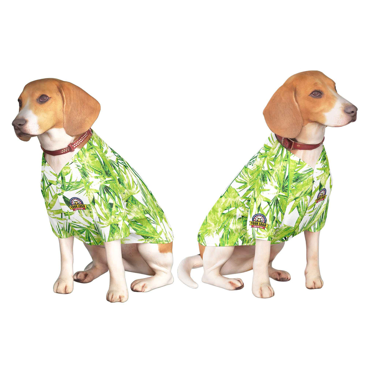 Custom White Kelly Green Graffiti Pattern Dog Jersey