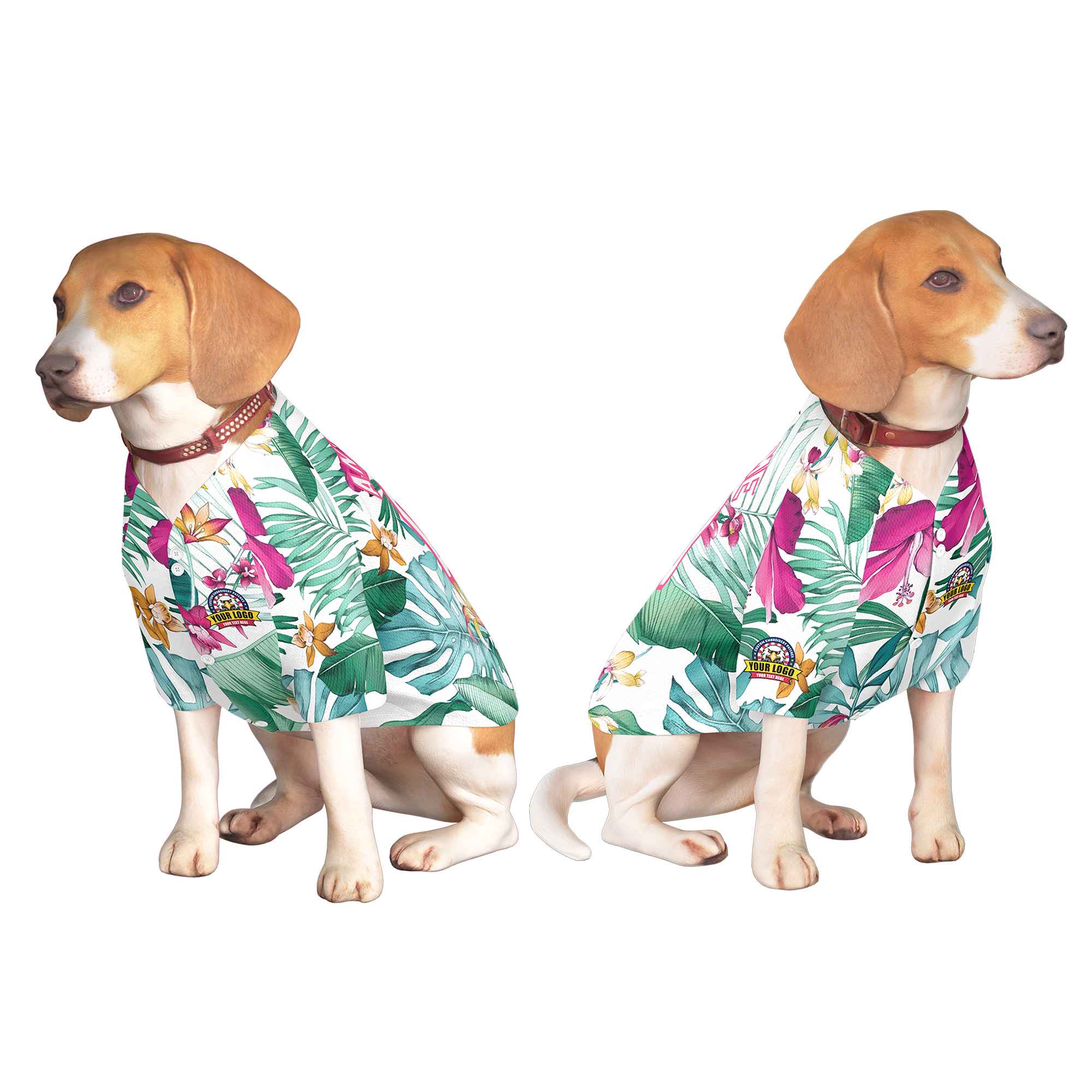 Custom White Pink Graffiti Pattern Dog Jersey