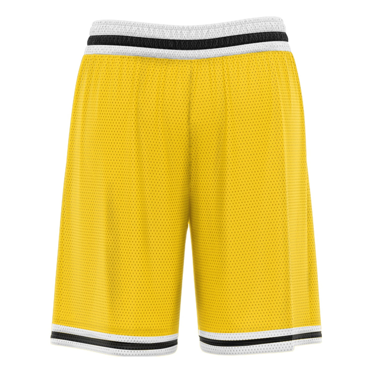 Custom Yellow Black Basketball Shorts